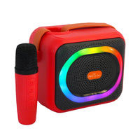 Parlante Bluetooth Portátil Con Micrófono Y Luces RGB