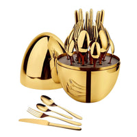 Set De Cubiertos Con Base En Forma De Huevo Elegante