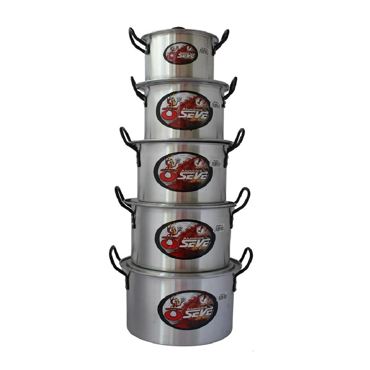 Batería De Ollas Juego De Ollas 5 Piezas En Aluminio