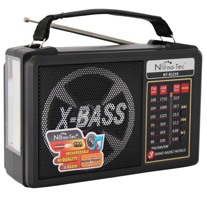 Radio Portatil 3 Bandas Analogo Con USB Y Micro SD