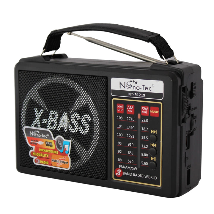 Radio Portatil 3 Bandas Analogo Con USB Y Micro SD