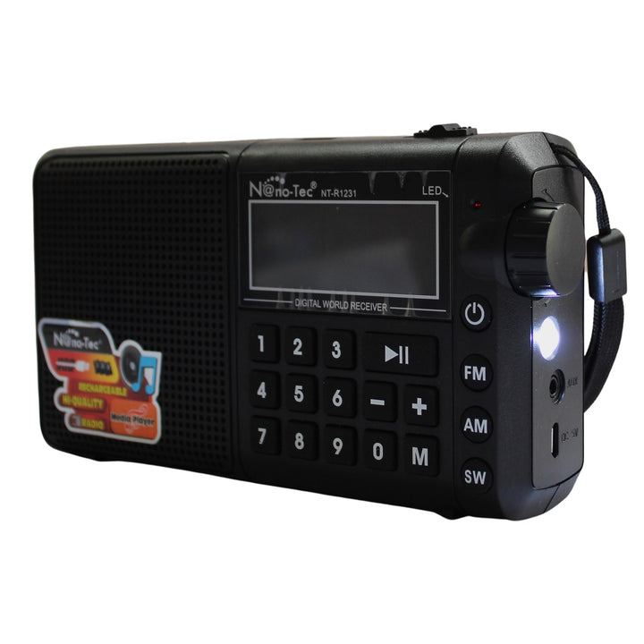 Parlante Bafle Bluetooth Portatil Recargable Radio FM Con Panel Solar