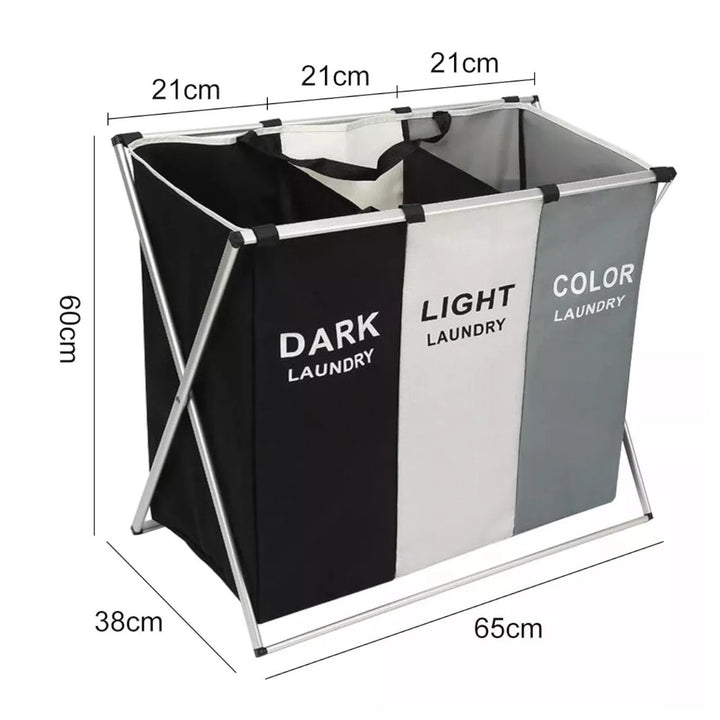 Organizador Ropa Sucia Plegable 3 Compartimientos