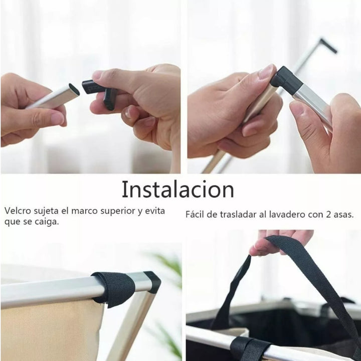 Organizador Ropa Sucia Plegable 3 Compartimientos