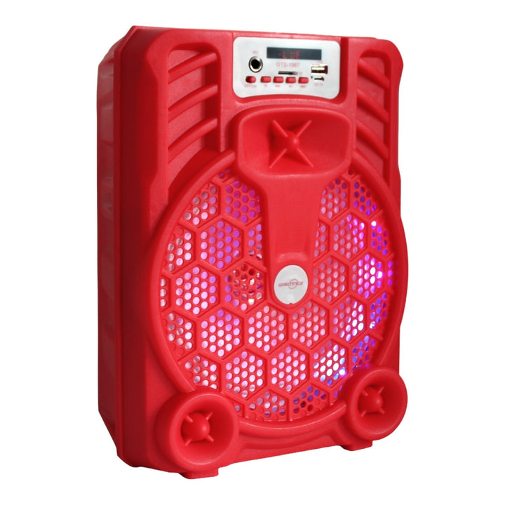 Parlante Bluetooth Portátil Con Micrófono Y Luces RGB