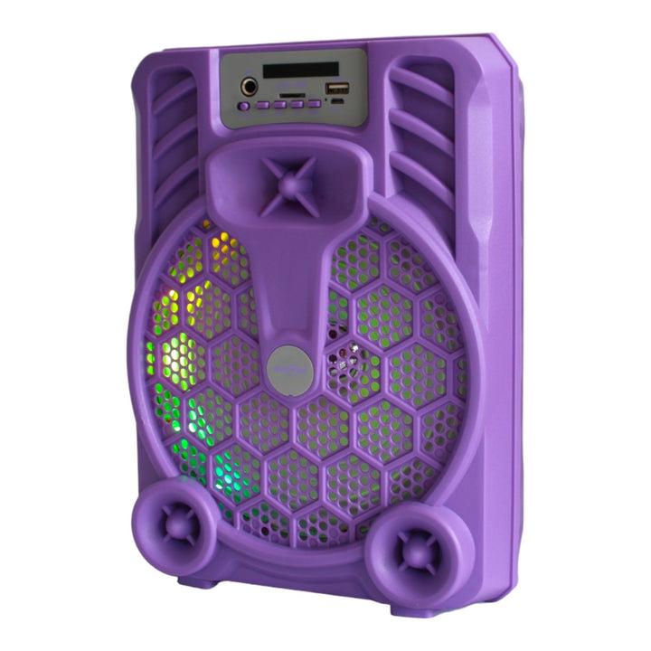 Parlante Bluetooth Portátil Con Micrófono Y Luces RGB